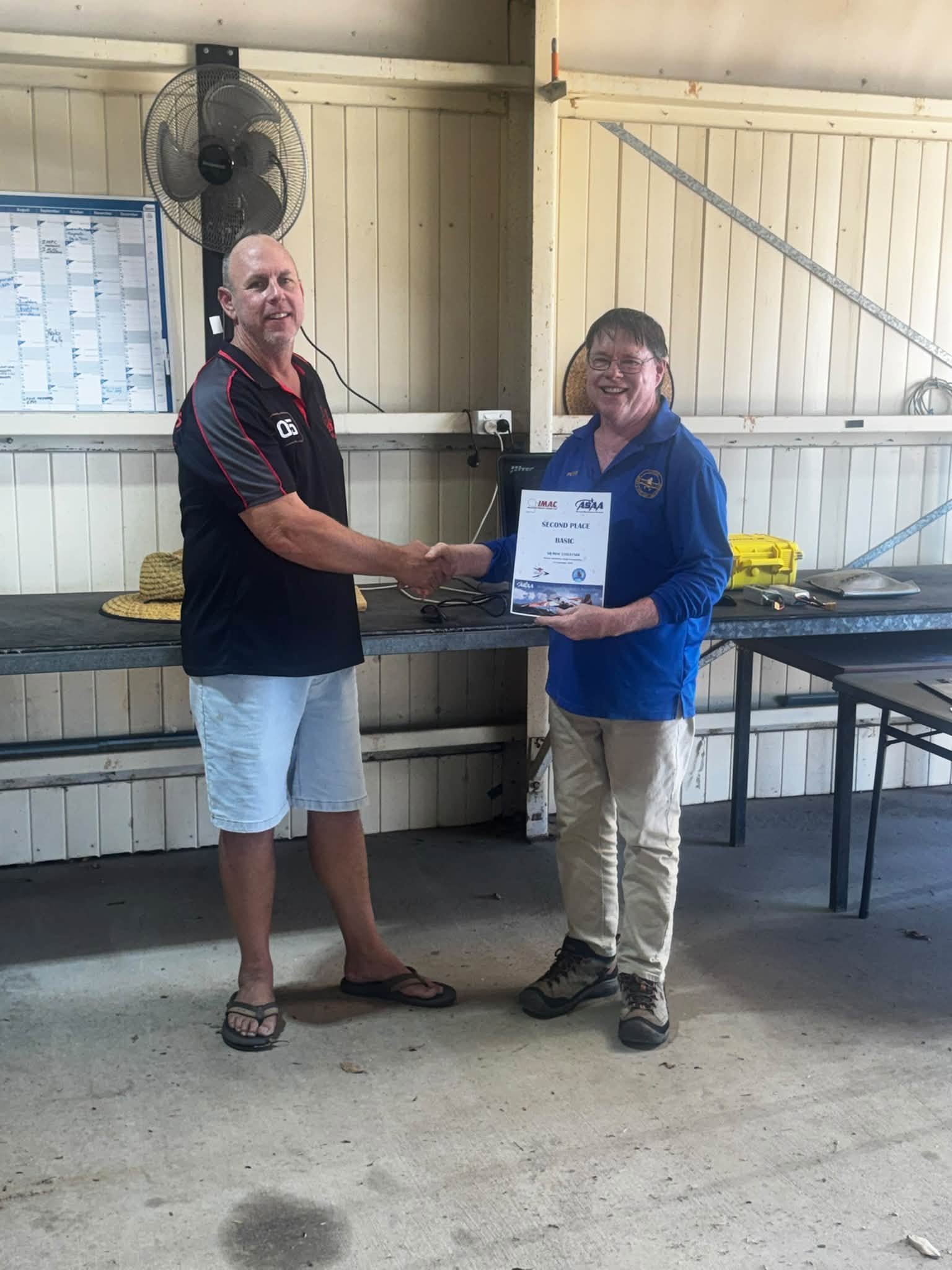 Basic Second Place Certificate Presentation to Peter