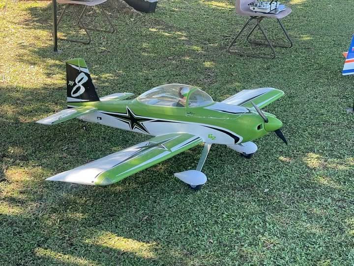 Green and White RV-8 Scale Model