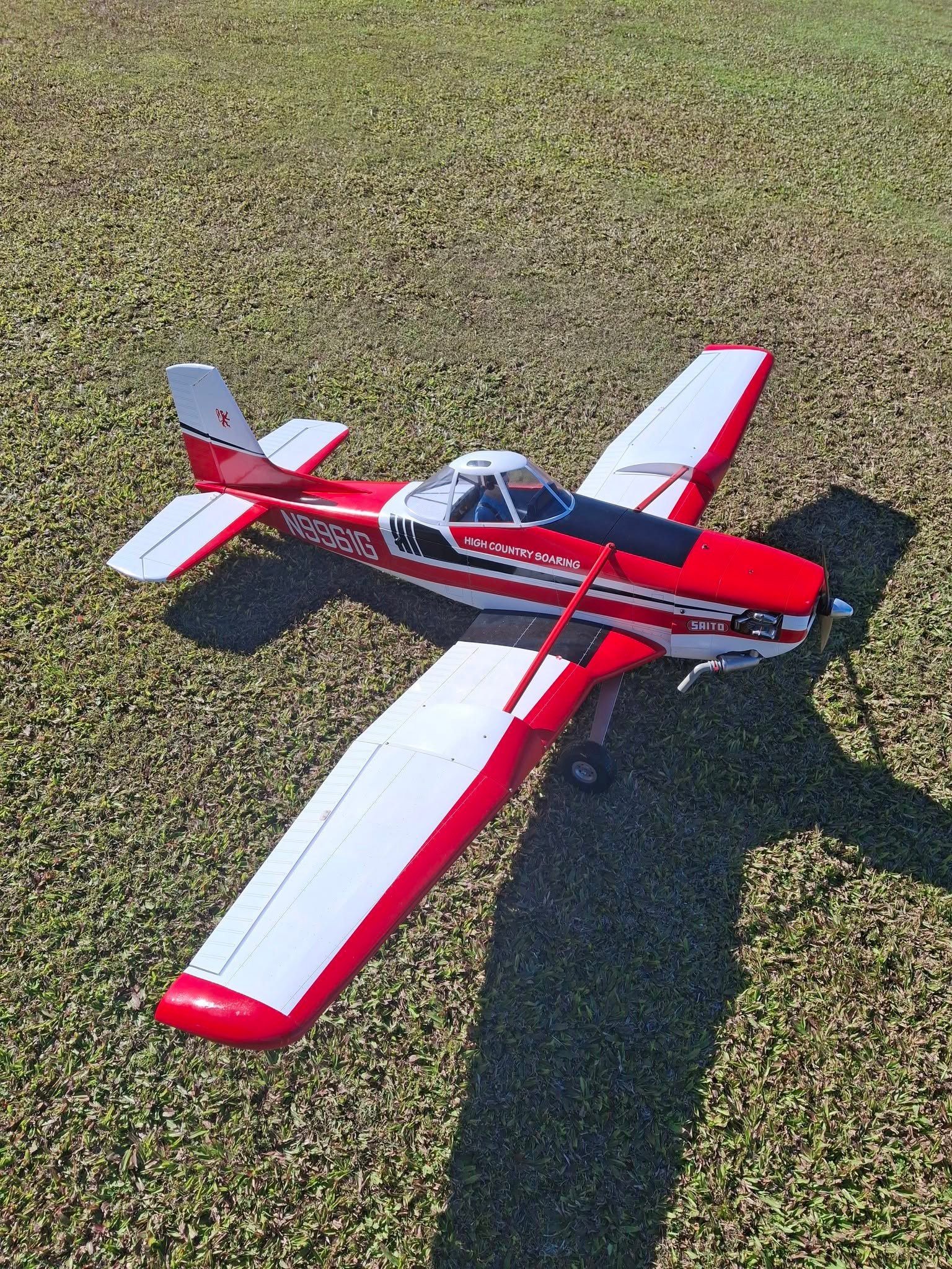 Red and White High Country Soaring Scale Plane